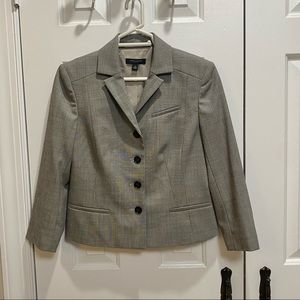 Ann Taylor Blazer / Suit Jacket, Grey / Houndstooth